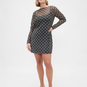 Elegant Black Mesh Women's Dress
